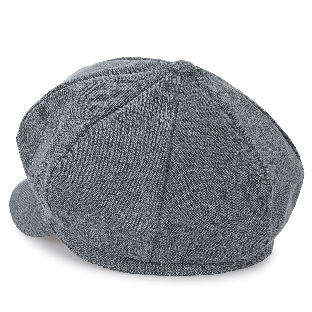 8-Panel Solid Color Newsboy Cabbie Cap Duck Bill Flat Hunting Hat