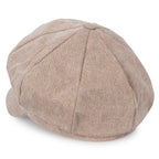 8-Panel Solid Color Newsboy Cabbie Cap Duck Bill Flat Hunting Hat