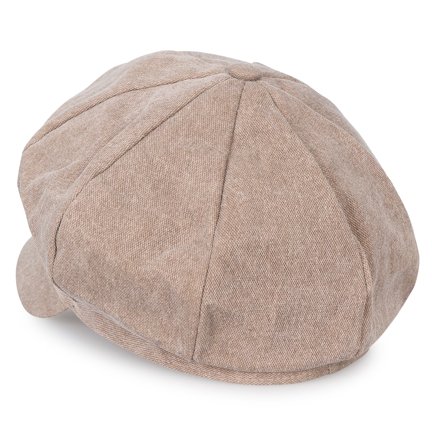 8-Panel Solid Color Newsboy Cabbie Cap Duck Bill Flat Hunting Hat