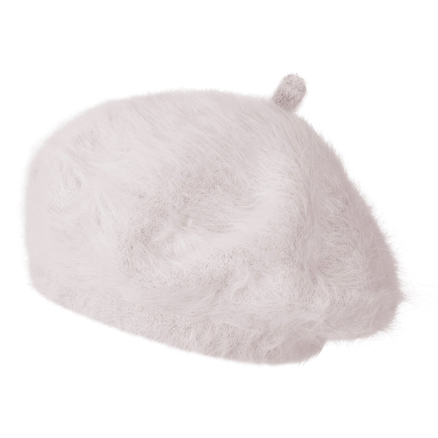 Solid Color Angora French Beret Furry Artist Flat Winter Hat
