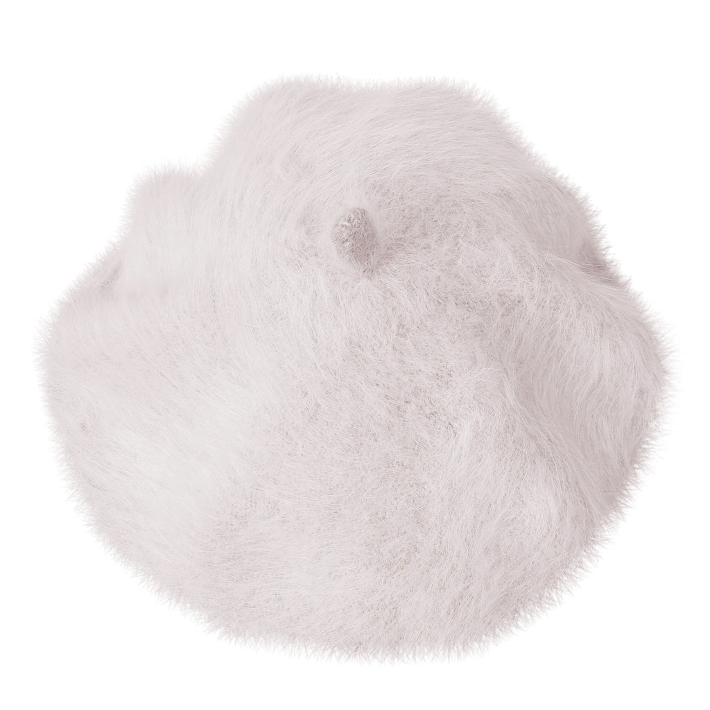 Solid Color Angora French Beret Furry Artist Flat Winter Hat