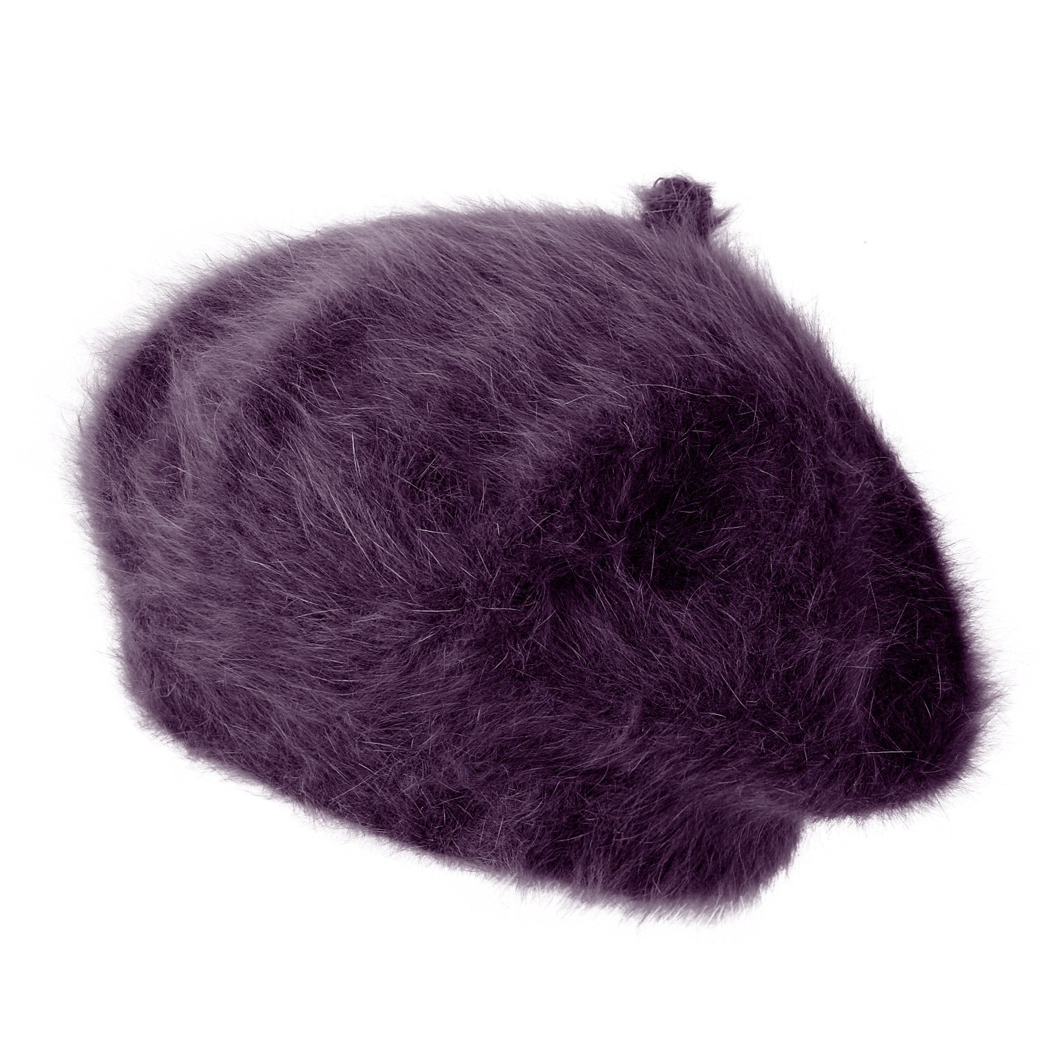 Solid Color Angora French Beret Furry Artist Flat Winter Hat