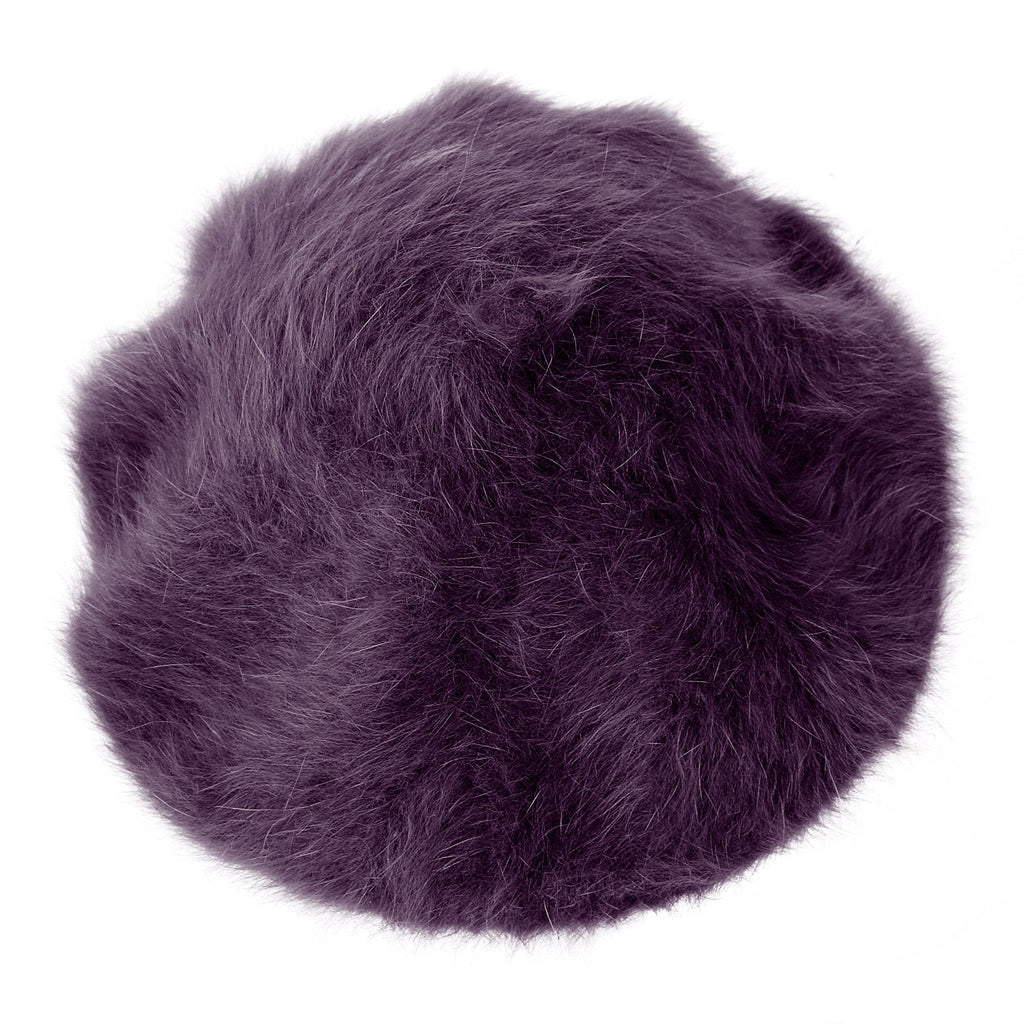 Solid Color Angora French Beret Furry Artist Flat Winter Hat