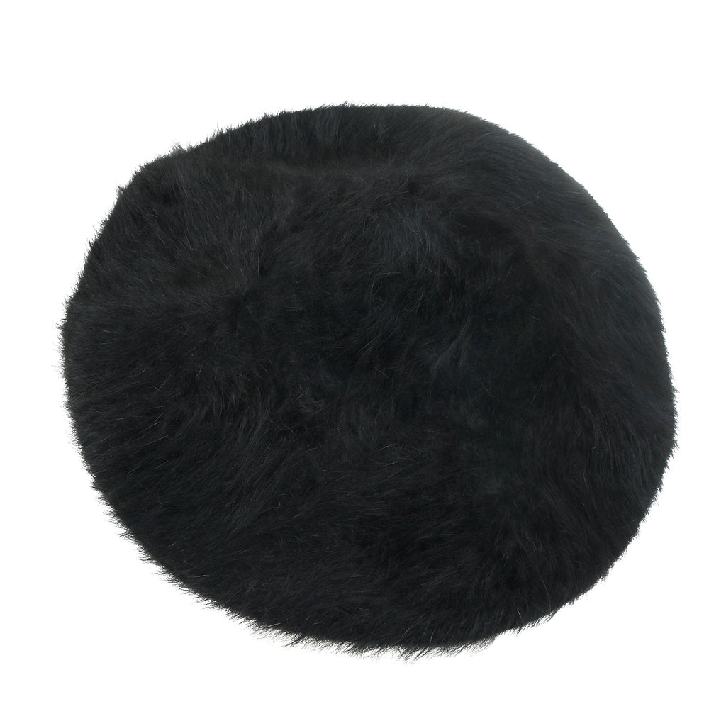 Solid Color Angora French Beret Furry Artist Flat Winter Hat