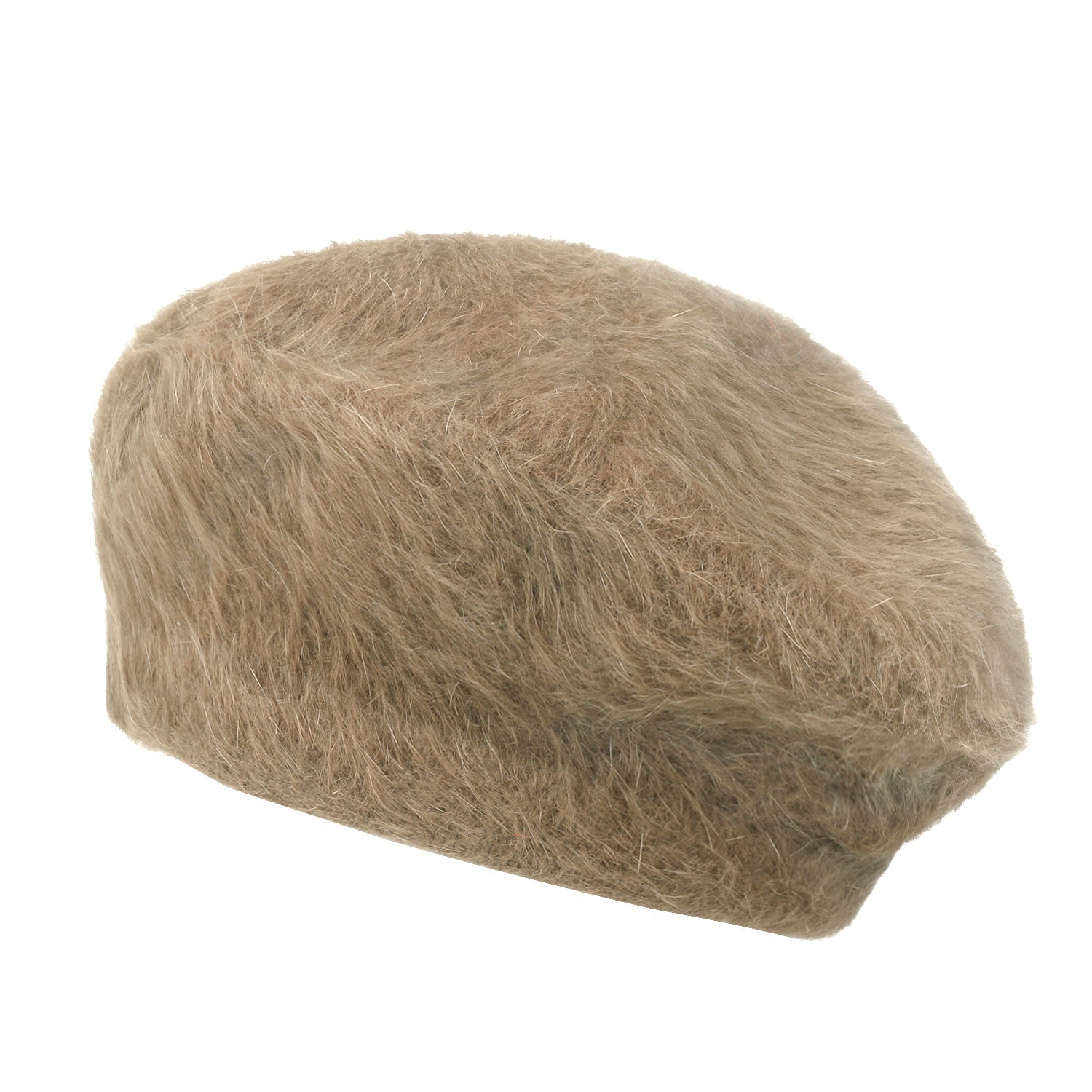 Solid Color Angora French Beret Furry Artist Flat Winter Hat