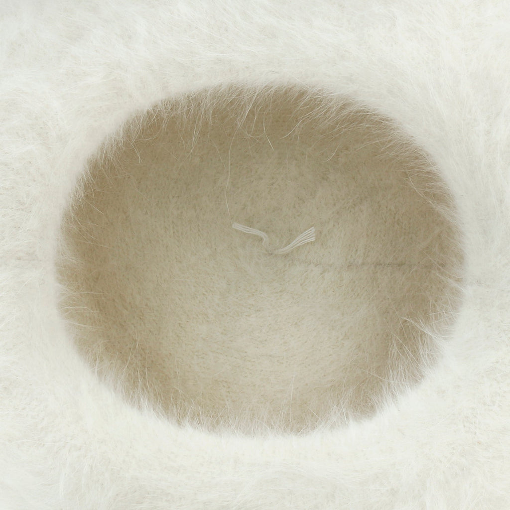Solid Color Angora French Beret Furry Artist Flat Winter Hat