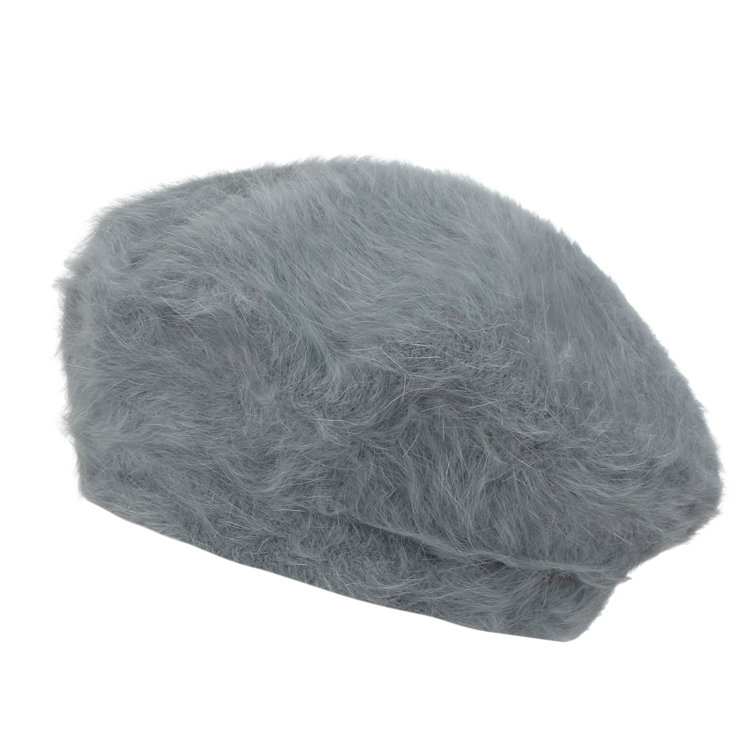Solid Color Angora French Beret Furry Artist Flat Winter Hat