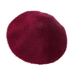 Solid Color Angora French Beret Furry Artist Flat Winter Hat