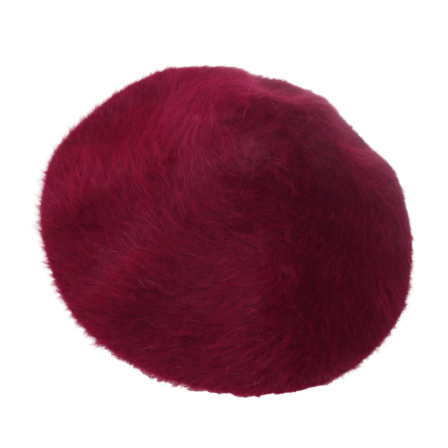 Solid Color Angora French Beret Furry Artist Flat Winter Hat