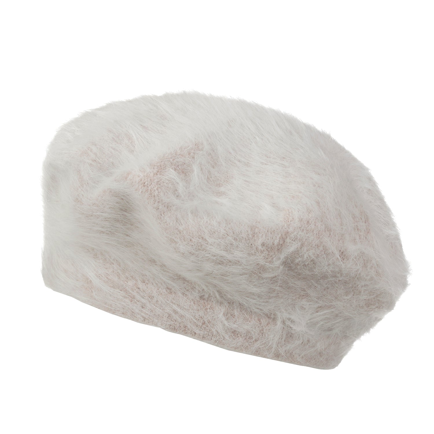 Solid Color Angora French Beret Furry Artist Flat Winter Hat