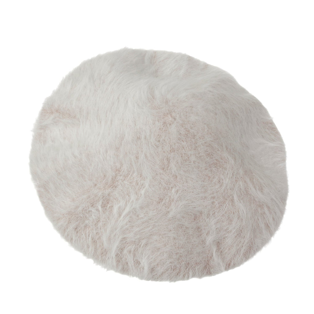 Solid Color Angora French Beret Furry Artist Flat Winter Hat