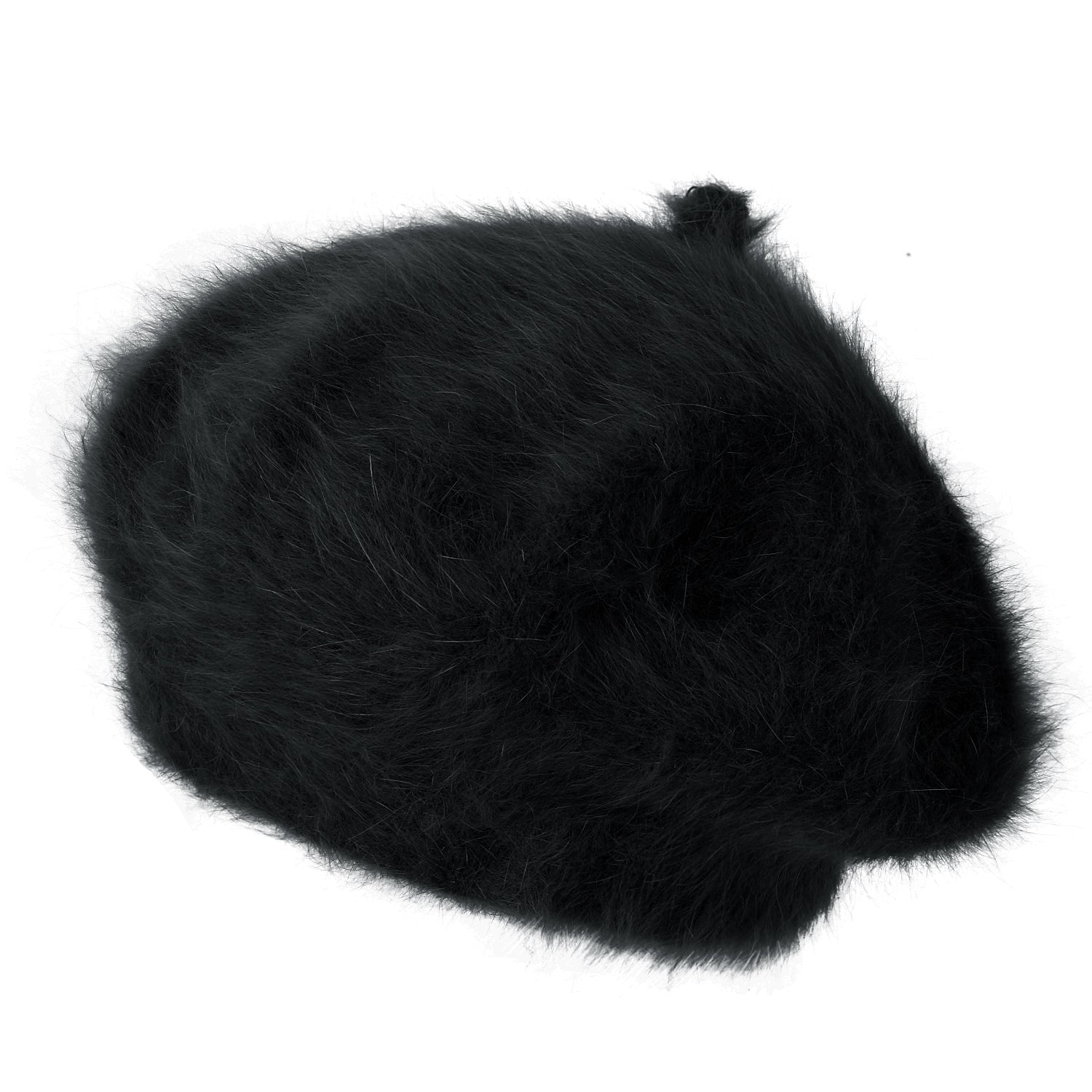 Solid Color Angora French Beret Furry Artist Flat Winter Hat