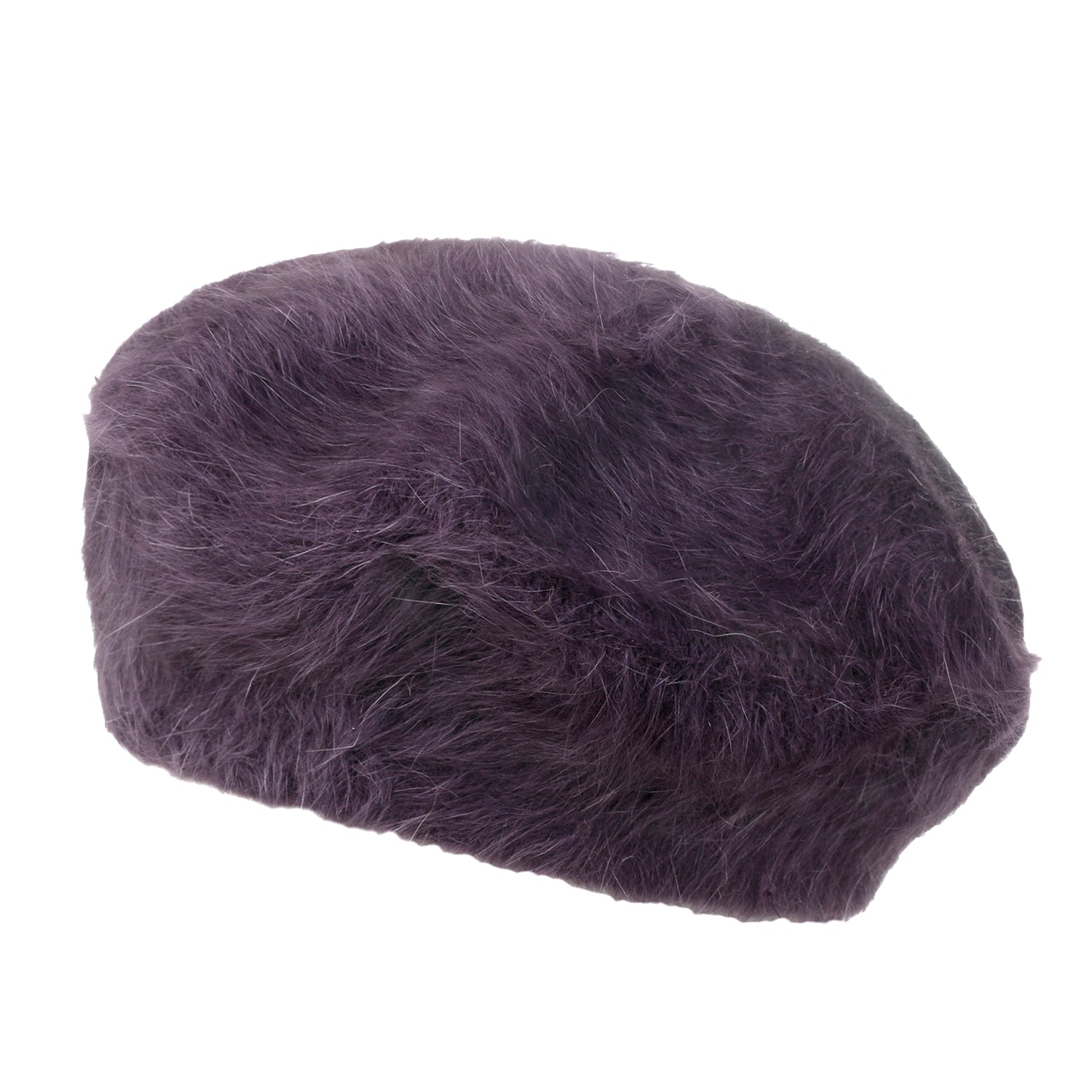 Solid Color Angora French Beret Furry Artist Flat Winter Hat