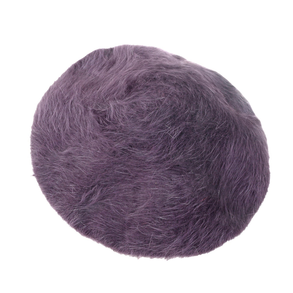 Solid Color Angora French Beret Furry Artist Flat Winter Hat