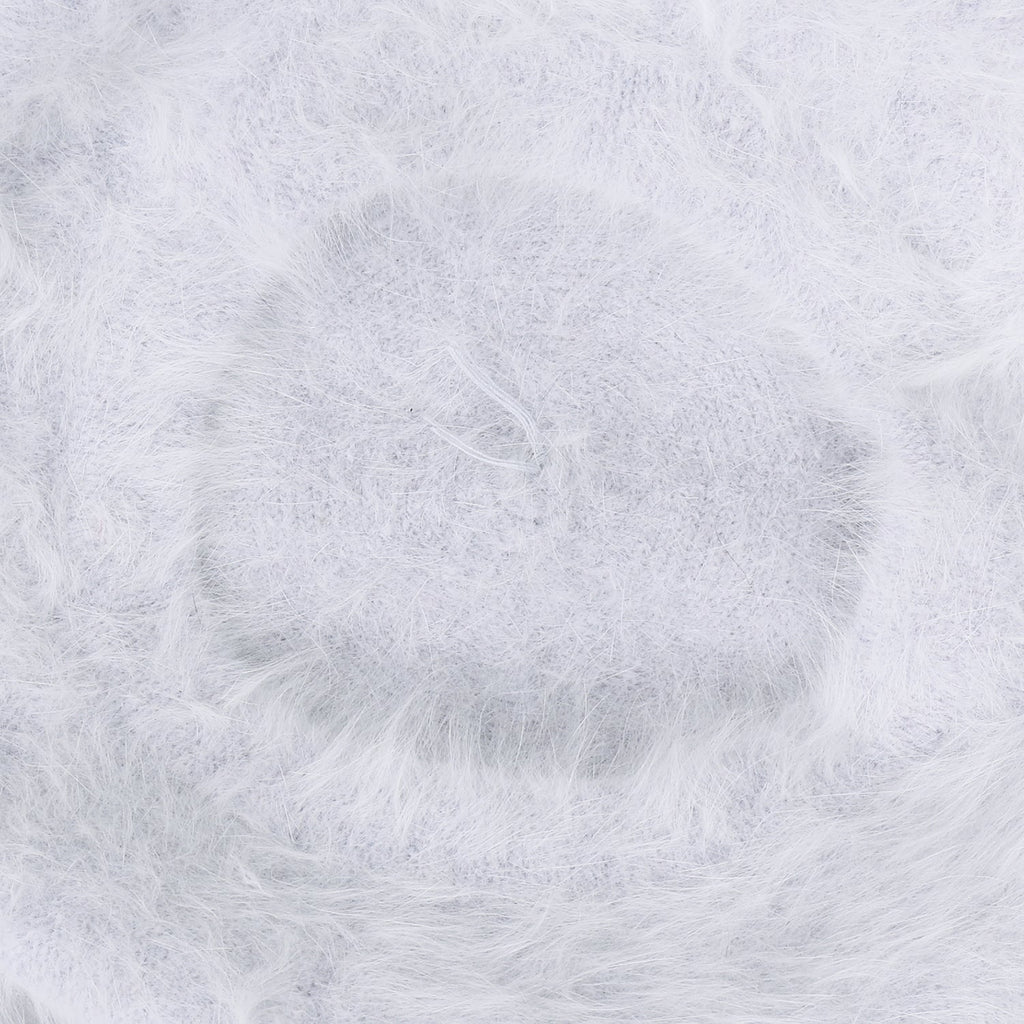 Solid Color Angora French Beret Furry Artist Flat Winter Hat