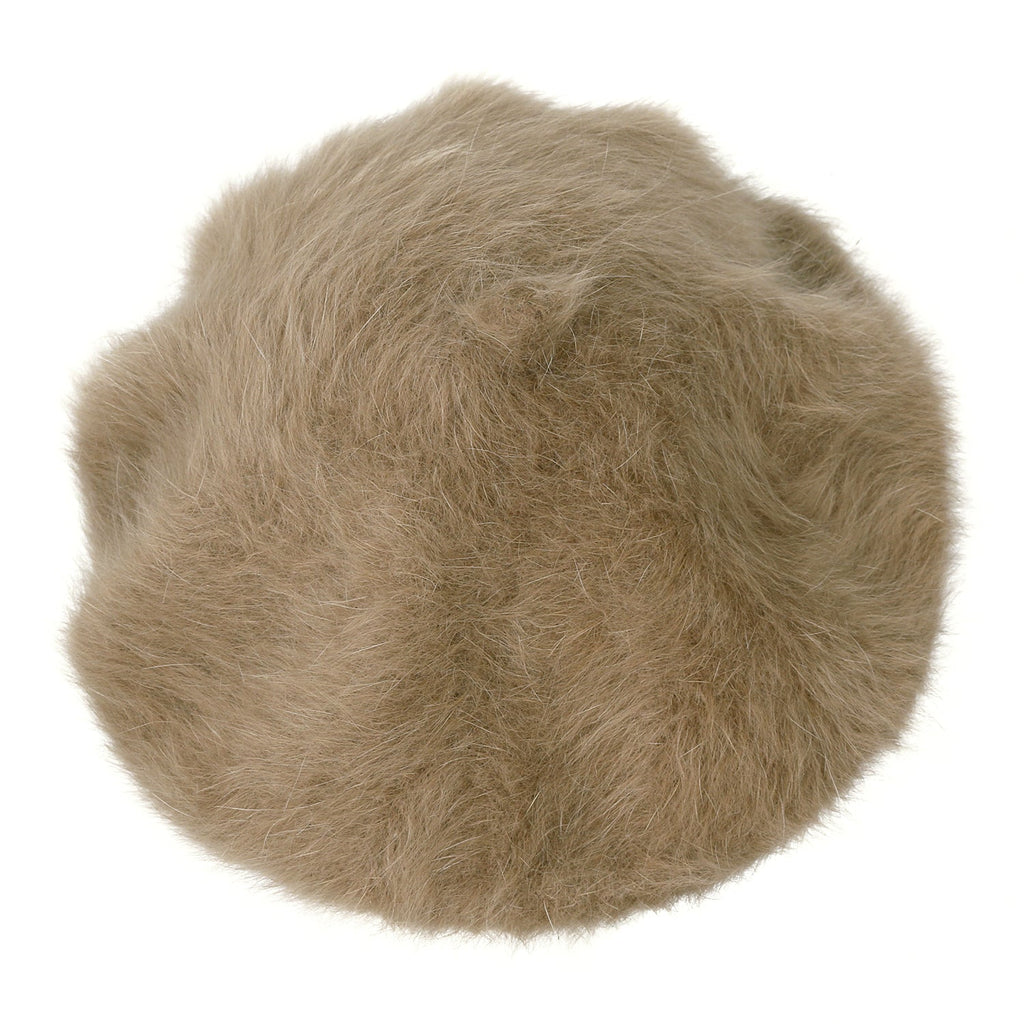 Solid Color Angora French Beret Furry Artist Flat Winter Hat