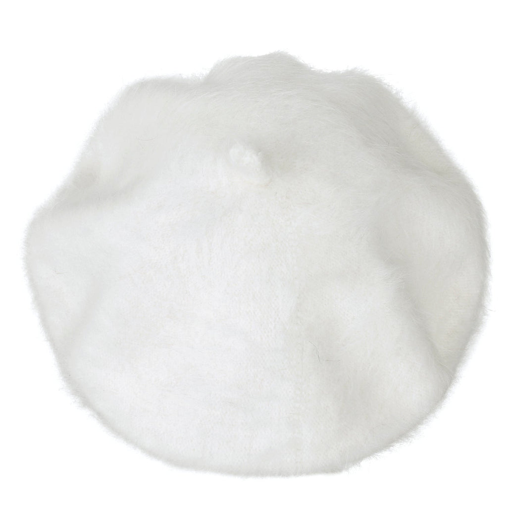 Solid Color Angora French Beret Furry Artist Flat Winter Hat