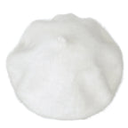 Solid Color Angora French Beret Furry Artist Flat Winter Hat