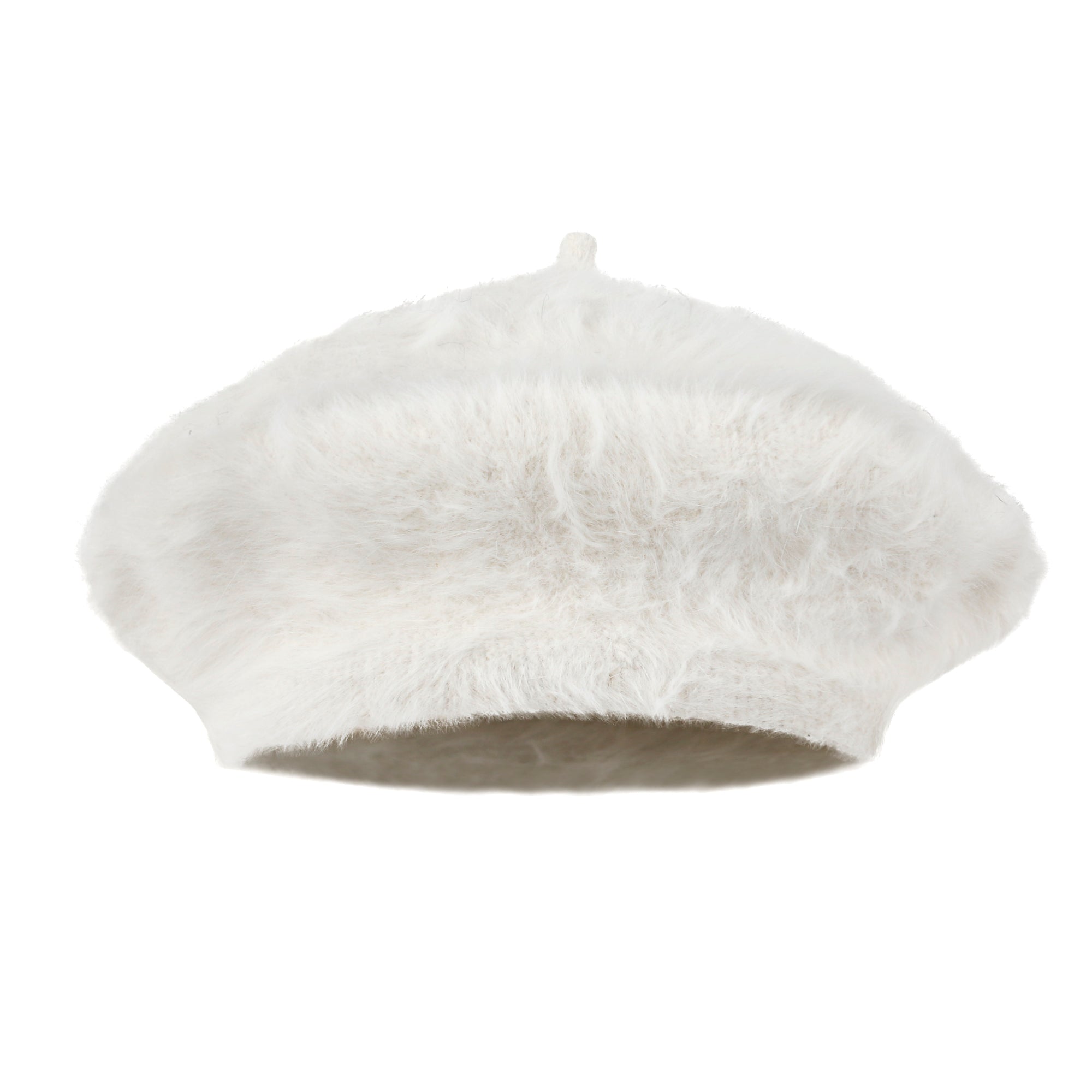 Solid Color Angora French Beret Furry Artist Flat Winter Hat