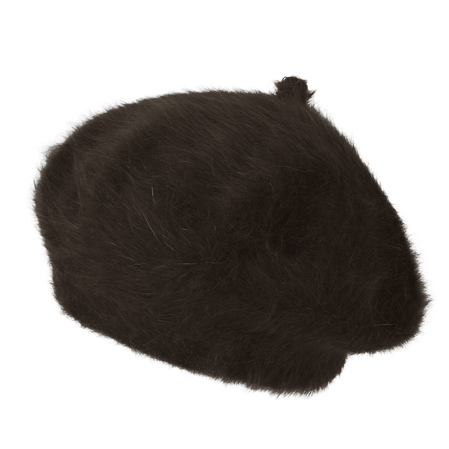Solid Color Angora French Beret Furry Artist Flat Winter Hat