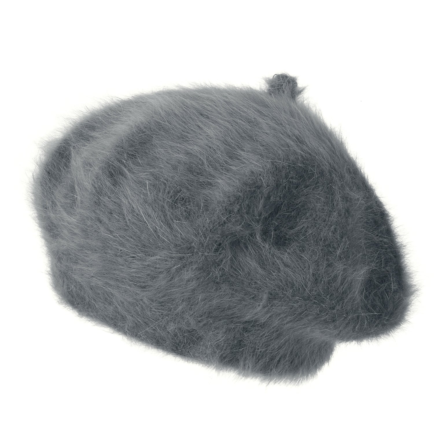 Solid Color Angora French Beret Furry Artist Flat Winter Hat