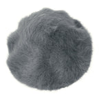 Solid Color Angora French Beret Furry Artist Flat Winter Hat
