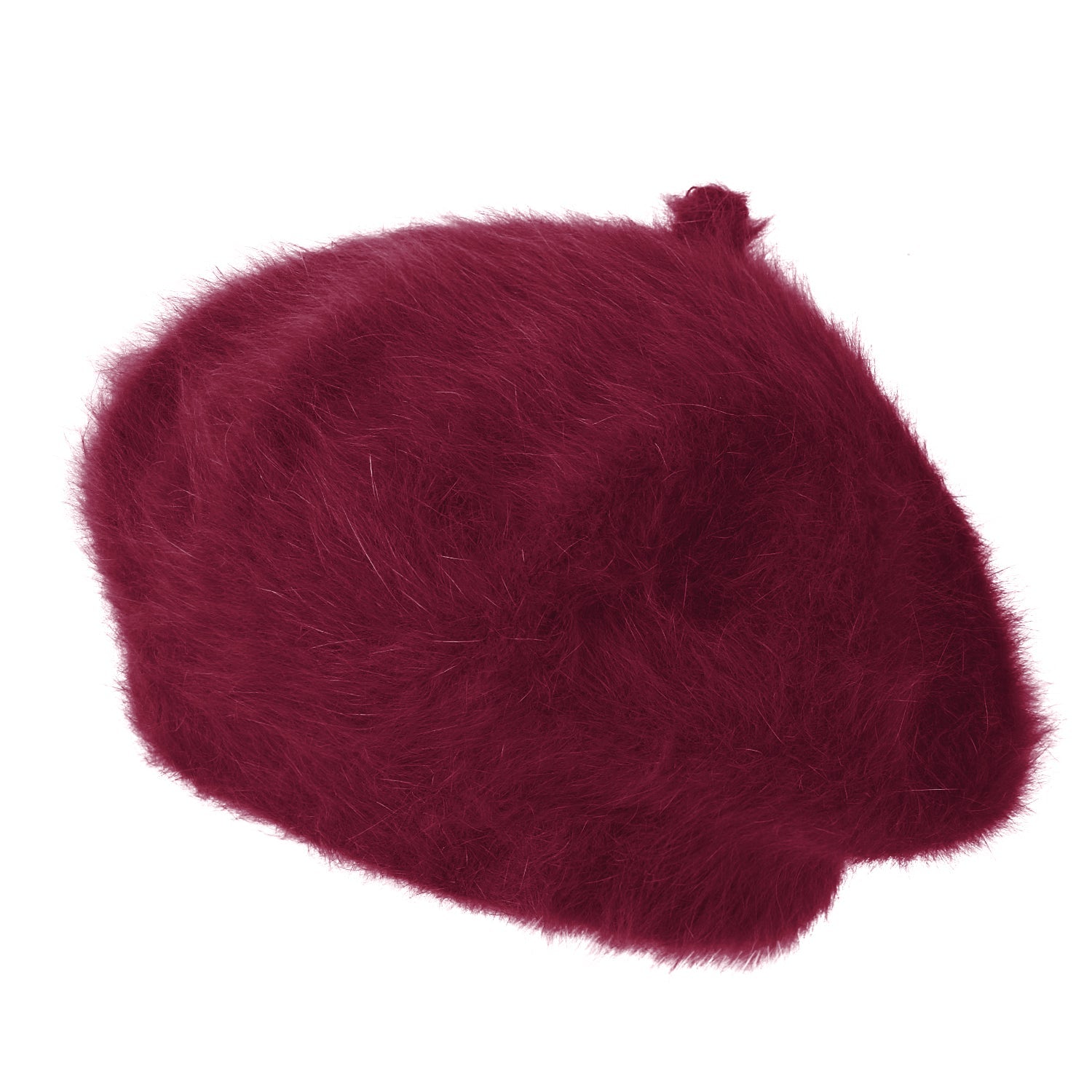 Solid Color Angora French Beret Furry Artist Flat Winter Hat