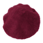 Solid Color Angora French Beret Furry Artist Flat Winter Hat