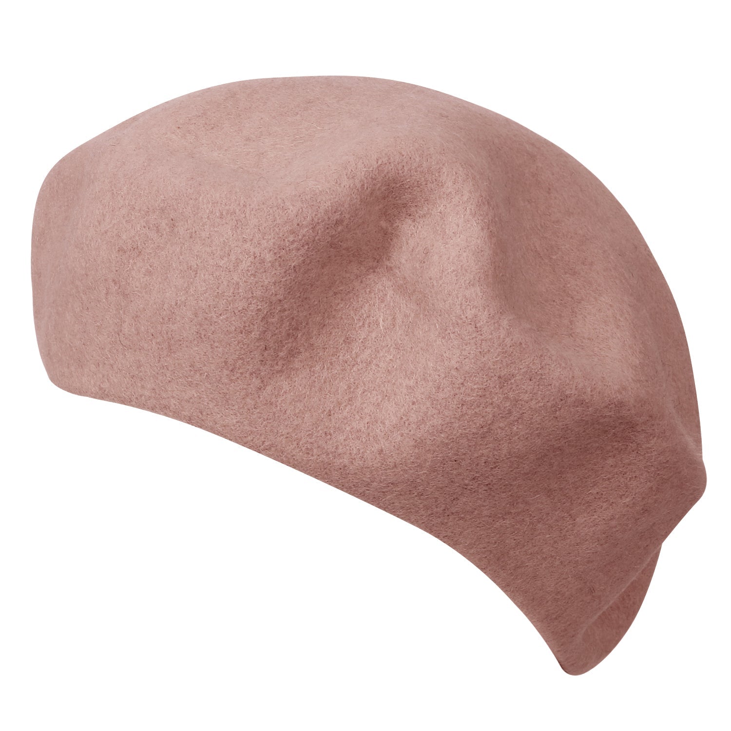 Solid Color Wool Blended French Beret Furry Artist Flat Winter Hat