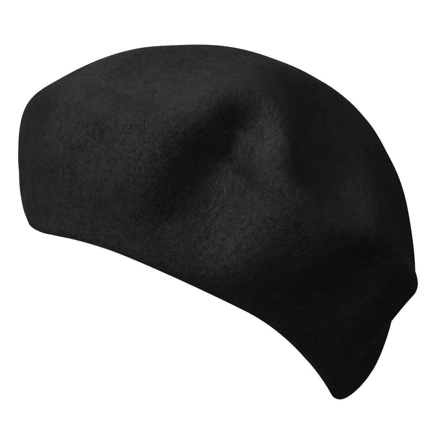 Solid Color Wool Blended French Beret Furry Artist Flat Winter Hat