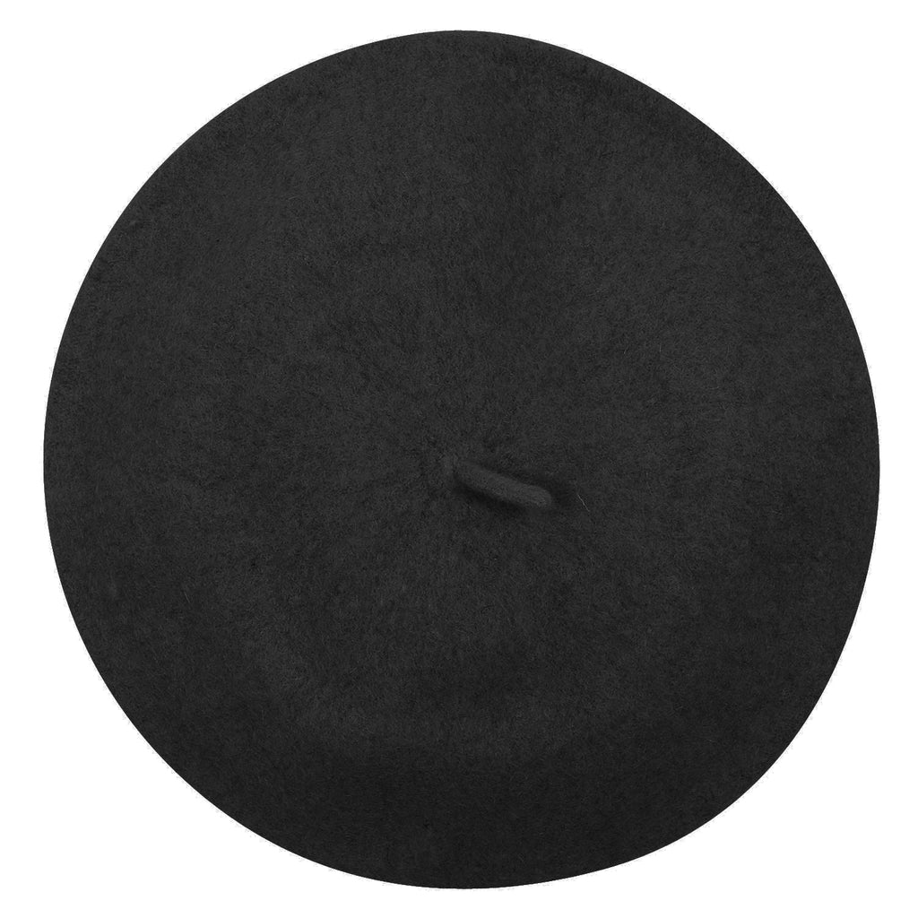 Solid Color Wool Blended French Beret Furry Artist Flat Winter Hat