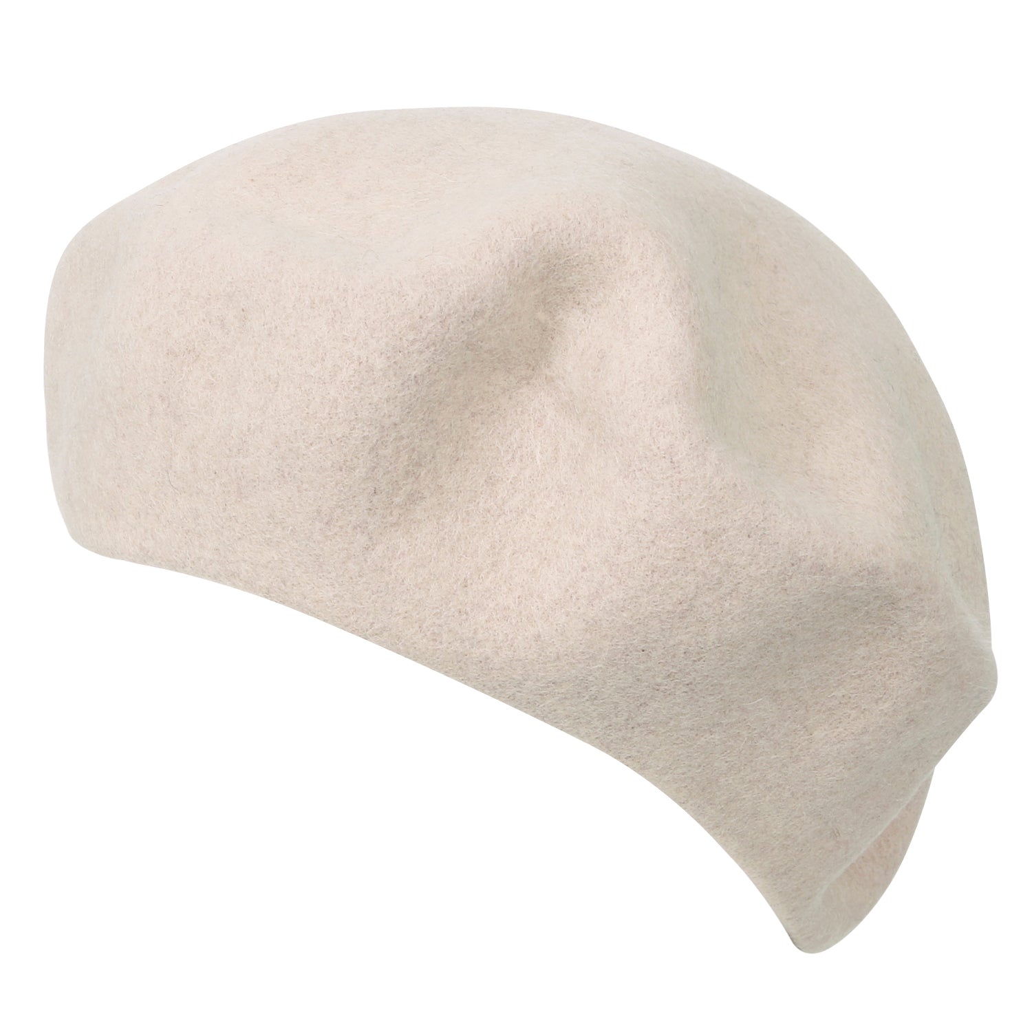 Solid Color Wool Blended French Beret Furry Artist Flat Winter Hat
