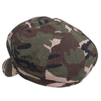 8-Panel Camouflage Cotton Newsboy Cabbie Cap Duck Bill Flat Hunting Hat