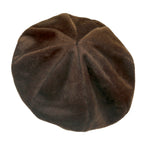 Solid Color Faux Fur 8 Panel French Beret Artist Flat Winter Hat
