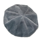Solid Color Faux Fur 8 Panel French Beret Artist Flat Winter Hat
