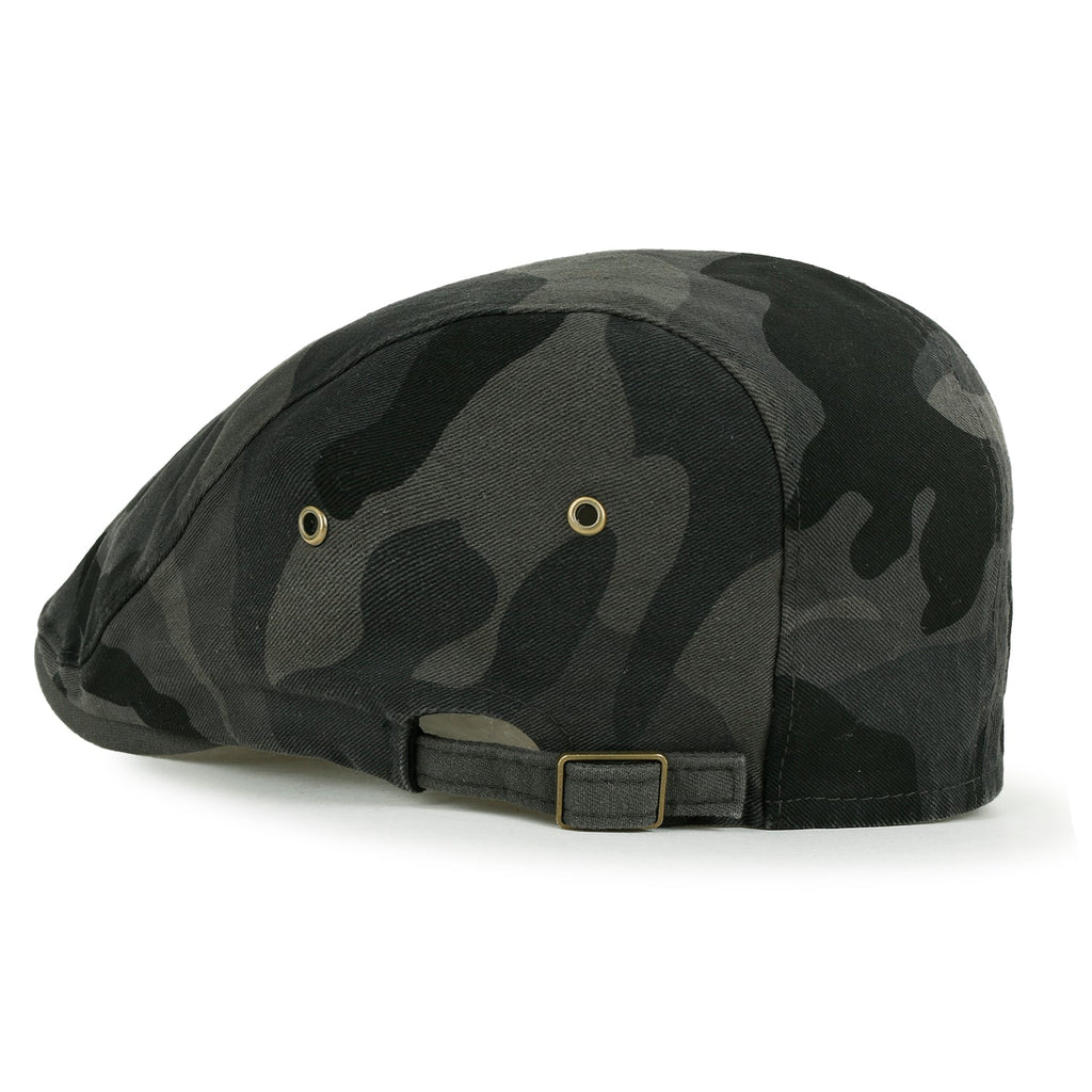 Camouflage Cotton Fitted Gatsby Newsboy Hat Cabbie Hunting Flat Cap