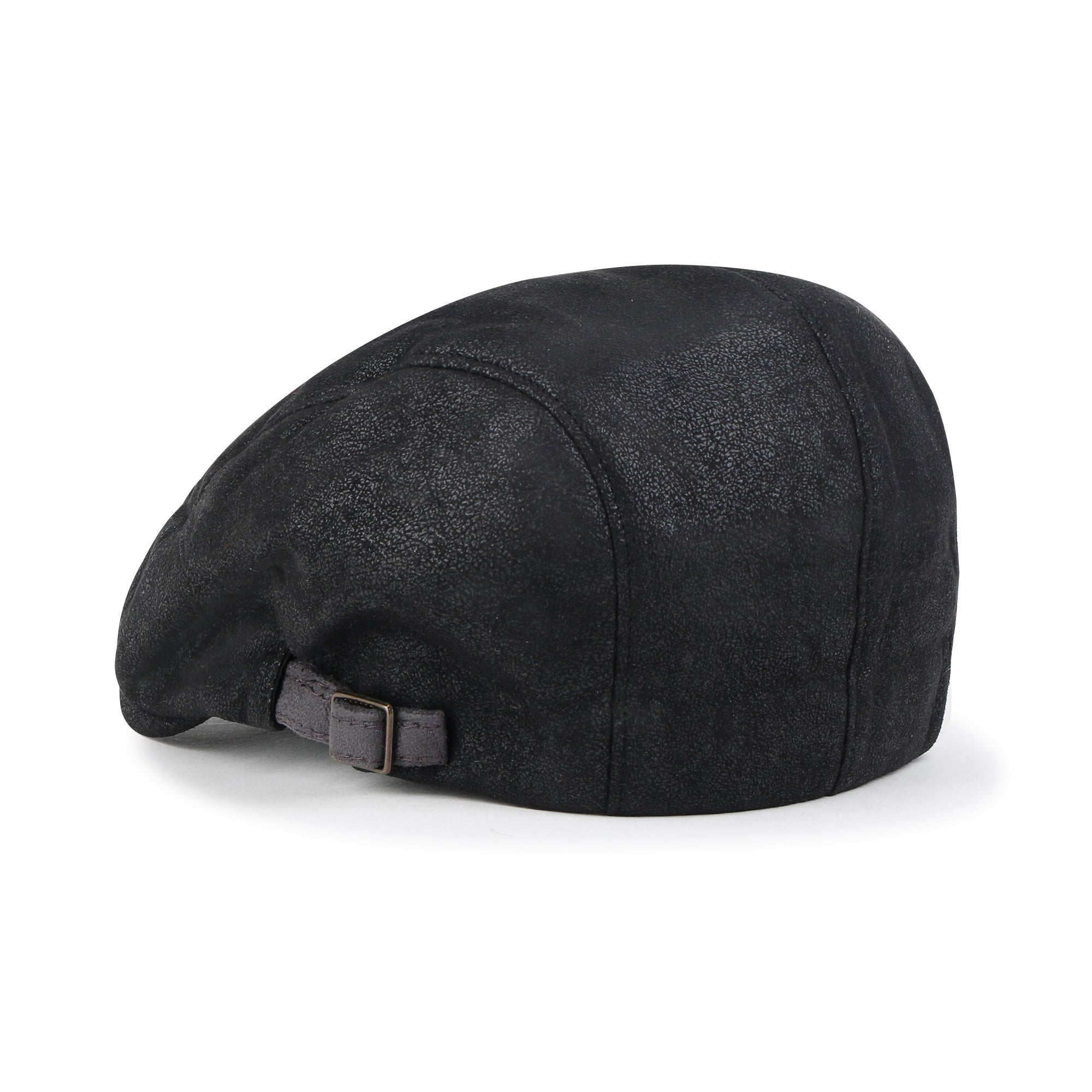 Faux Leather Gatsby Newsboy Hat Vintage Cabbie Hunting Flat Cap