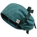 Satin Lined Cute Scrub Cap with Ponytail Ribbon