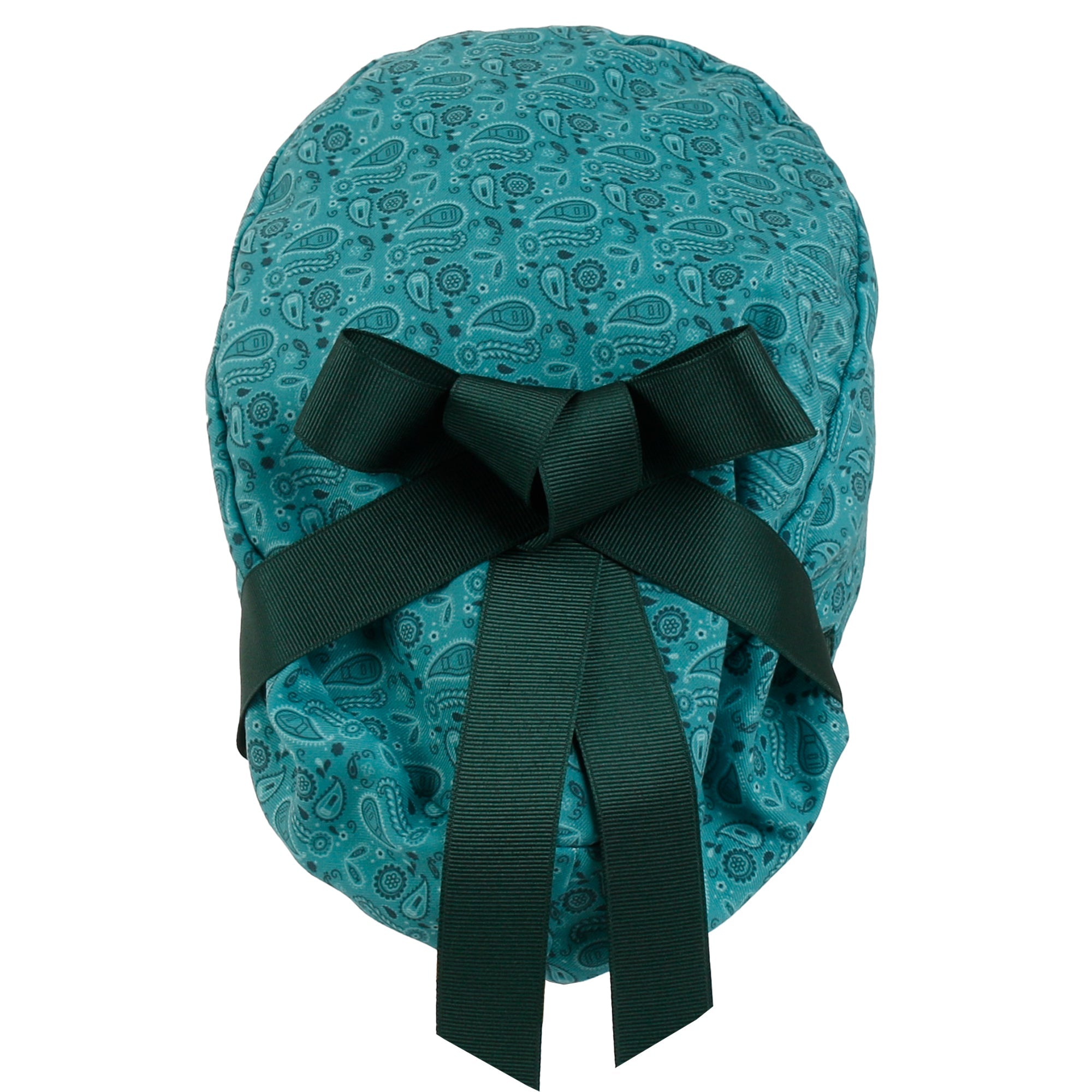 Satin Lined Cute Scrub Cap with Ponytail Ribbon