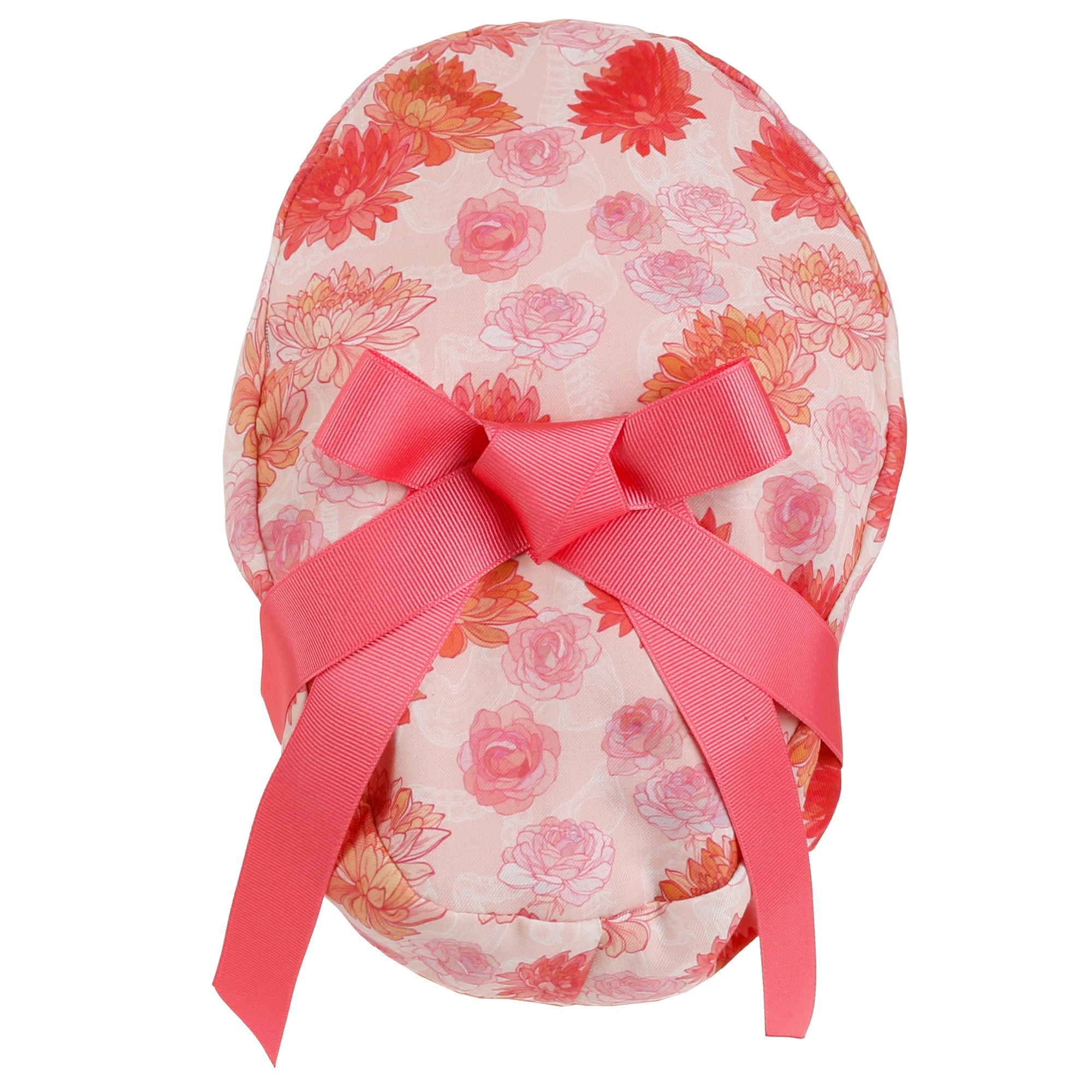 Satin Lined Cute Scrub Cap with Ponytail Ribbon