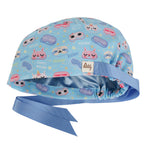 Satin Lined Cute Scrub Cap with Ponytail Ribbon
