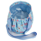 Satin Lined Cute Scrub Cap with Ponytail Ribbon